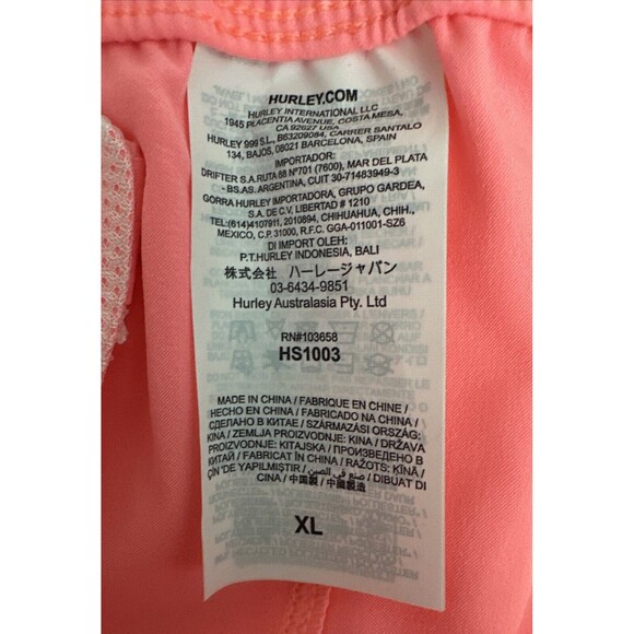 Hurley Women’s Phantom Solid 2.5” Boardshorts Pink/Orange Size XL New - Picture 10 of 12